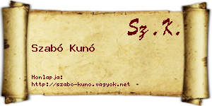 Szabó Kunó névjegykártya